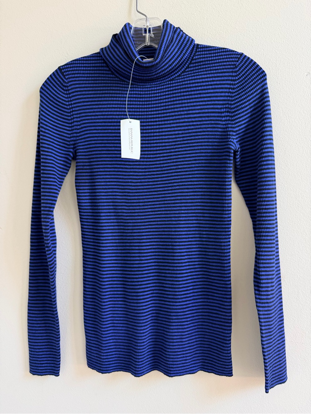 Banana Republic Royal Blue Silk Blend Turtleneck Sweater Size Medium